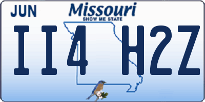 MO license plate II4H2Z