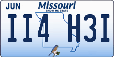 MO license plate II4H3I
