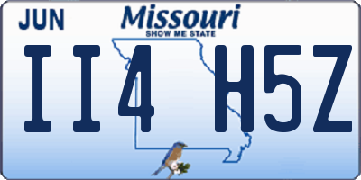 MO license plate II4H5Z