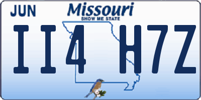 MO license plate II4H7Z