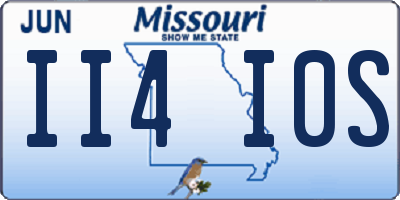 MO license plate II4I0S