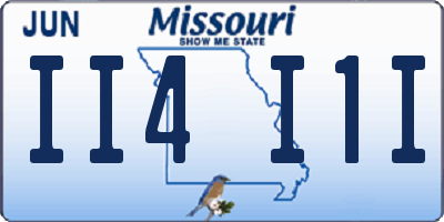 MO license plate II4I1I