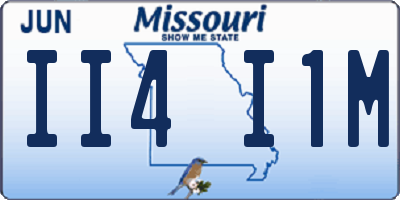 MO license plate II4I1M