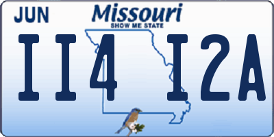 MO license plate II4I2A