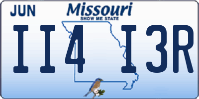 MO license plate II4I3R