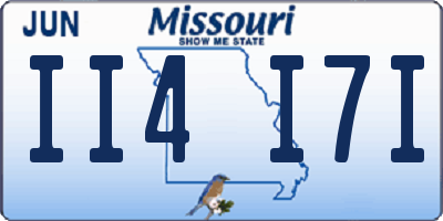 MO license plate II4I7I