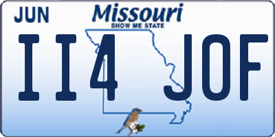 MO license plate II4J0F