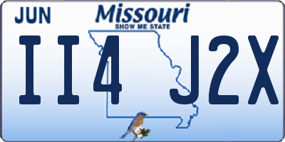 MO license plate II4J2X