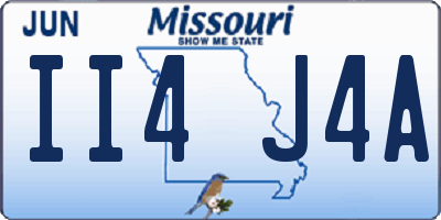 MO license plate II4J4A