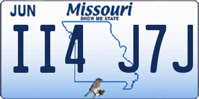 MO license plate II4J7J