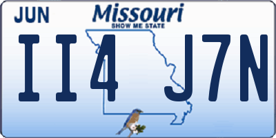 MO license plate II4J7N
