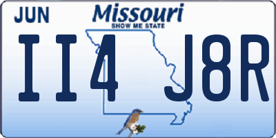 MO license plate II4J8R
