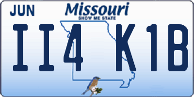 MO license plate II4K1B