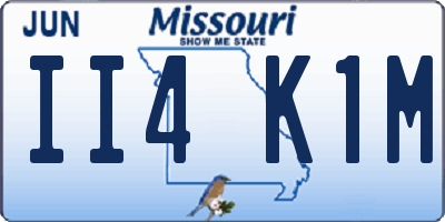 MO license plate II4K1M