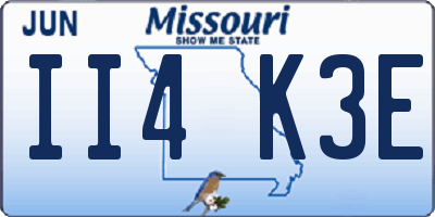 MO license plate II4K3E