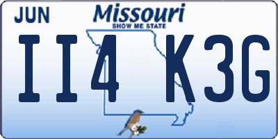 MO license plate II4K3G