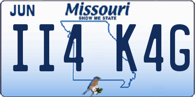 MO license plate II4K4G