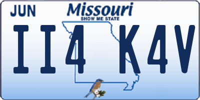 MO license plate II4K4V