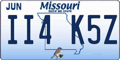MO license plate II4K5Z