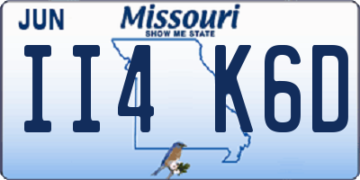 MO license plate II4K6D