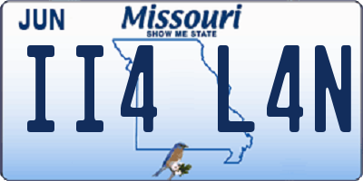 MO license plate II4L4N