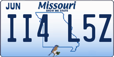 MO license plate II4L5Z