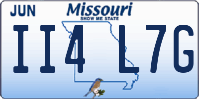 MO license plate II4L7G