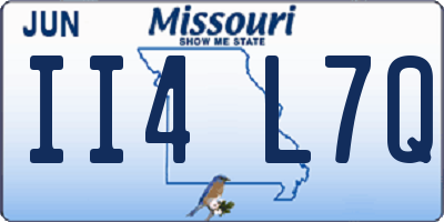 MO license plate II4L7Q