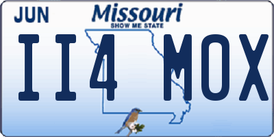 MO license plate II4M0X