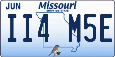 MO license plate II4M5E