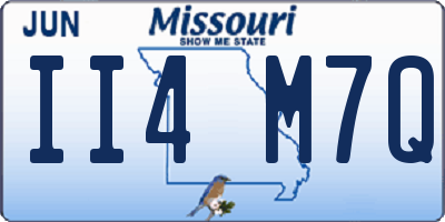 MO license plate II4M7Q