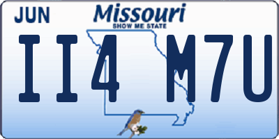 MO license plate II4M7U