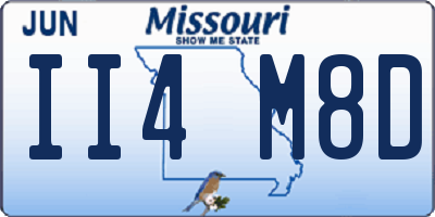 MO license plate II4M8D