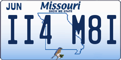 MO license plate II4M8I