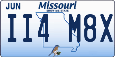 MO license plate II4M8X