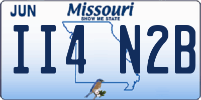 MO license plate II4N2B