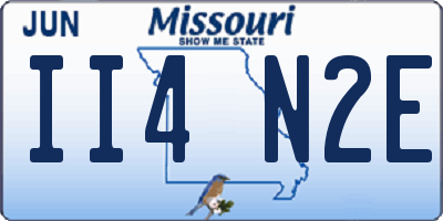 MO license plate II4N2E