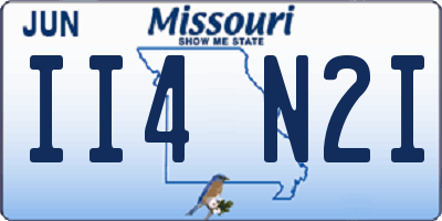 MO license plate II4N2I