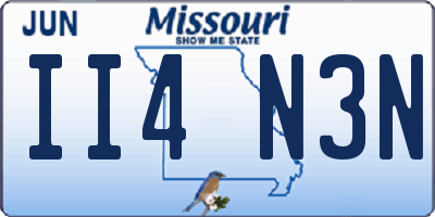 MO license plate II4N3N
