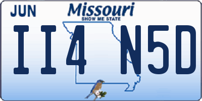 MO license plate II4N5D