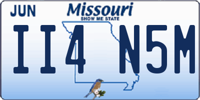 MO license plate II4N5M