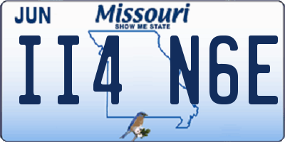 MO license plate II4N6E