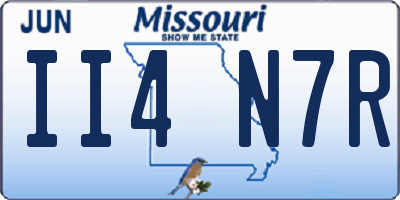 MO license plate II4N7R