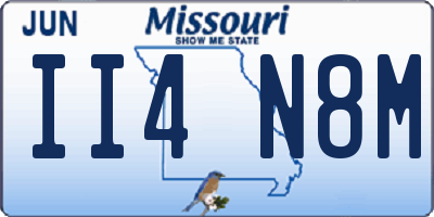 MO license plate II4N8M