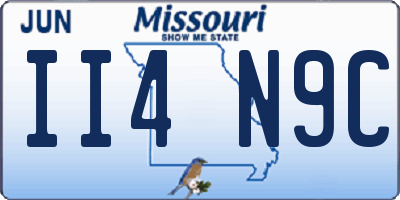 MO license plate II4N9C