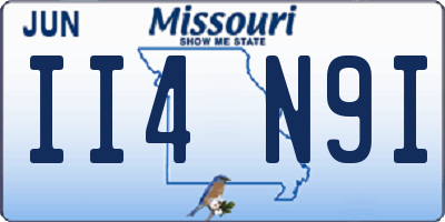 MO license plate II4N9I