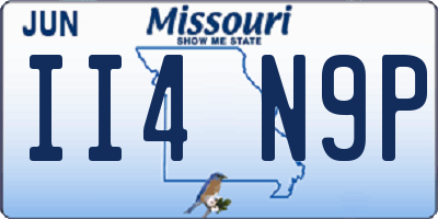 MO license plate II4N9P