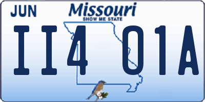 MO license plate II4O1A
