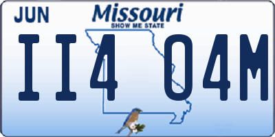 MO license plate II4O4M
