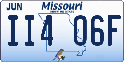 MO license plate II4O6F